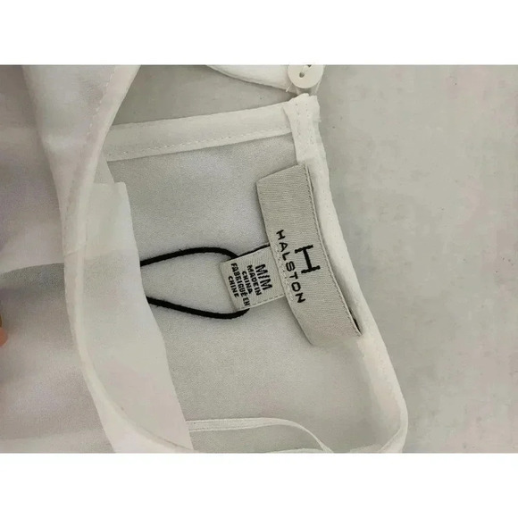 Halston sleeveless belted blouse top - Picture 4 of 5